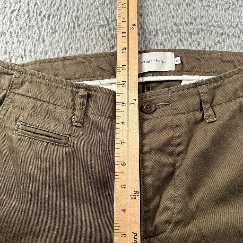 wings+horns Pants Mens 31 Brown Cotton‎ Chino Straight Leg Made in Japan